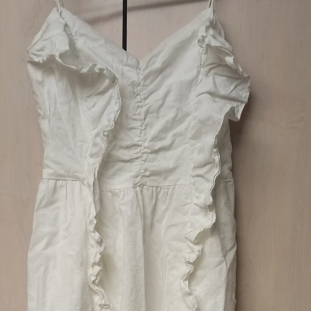 Linen Blend Ruffle Dress H&M - Picture 2 of 7